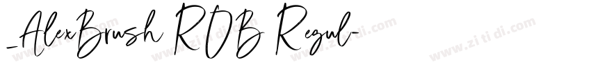 _AlexBrush ROB Regul字体转换